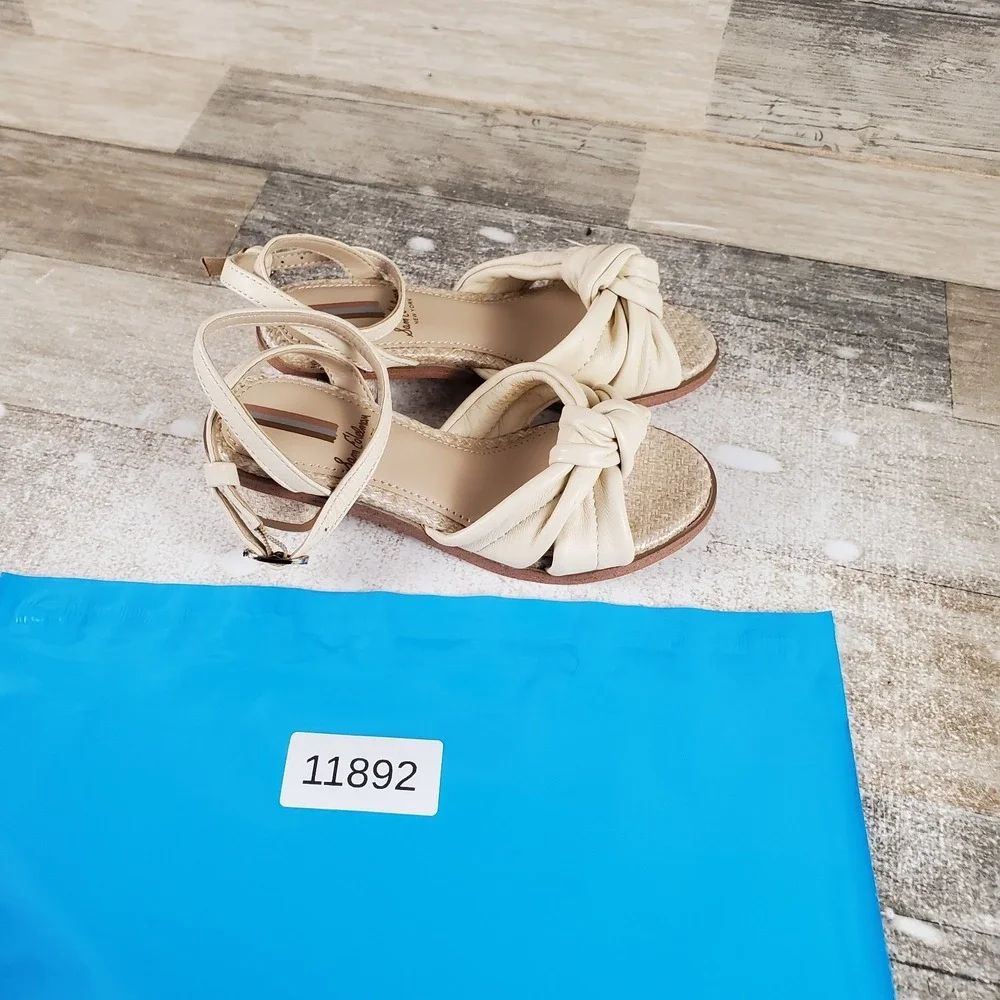 Sam Edelman Ingrid Mini Kids Sandals Sz 12 Modern Ivory Ankle Strap Block Heel